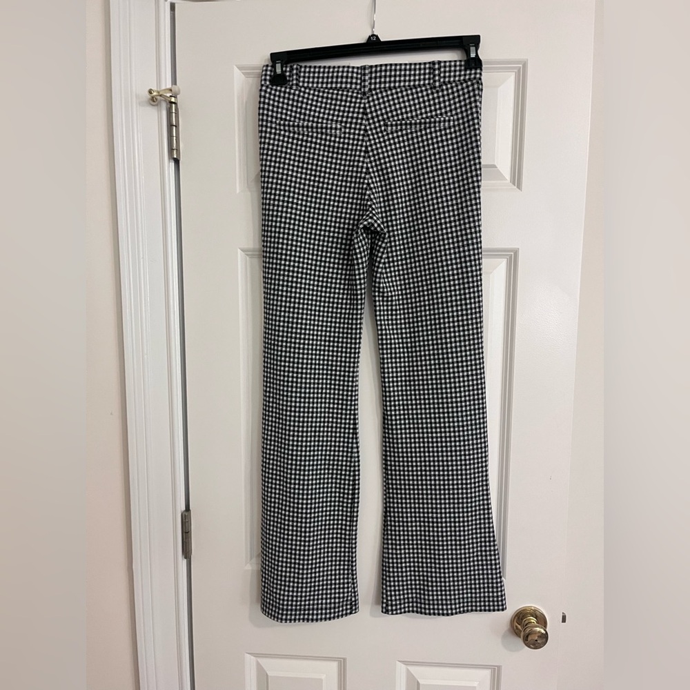 Betabrand Black and White Houndstooth Pants, Bootcut - Picture 2 of 6